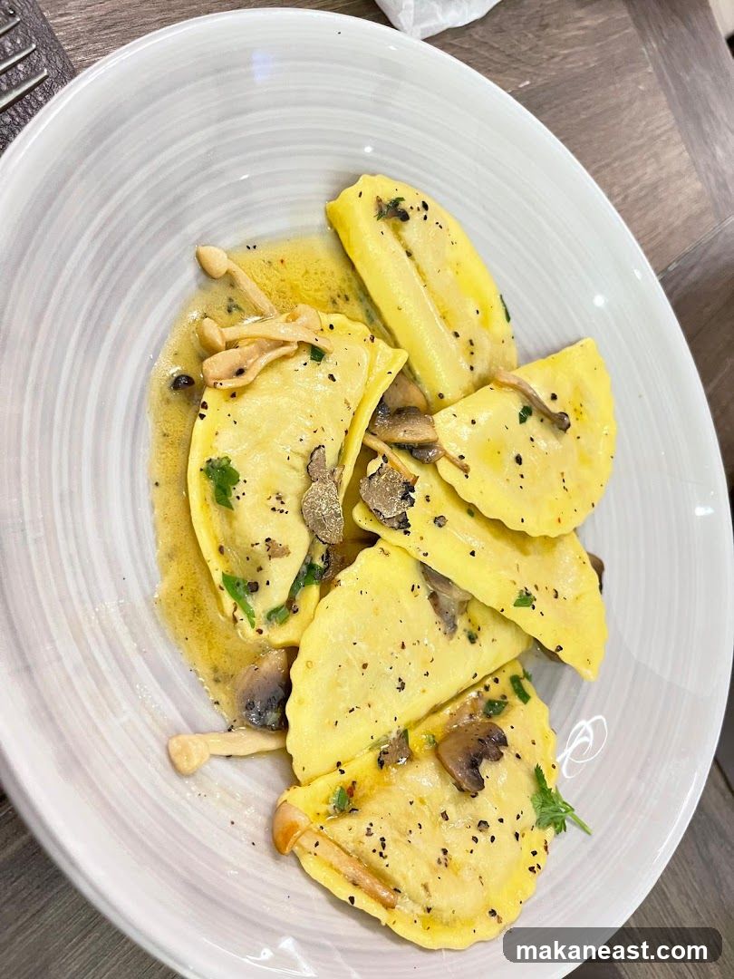 Ravioli with Mushrooms and Truffles