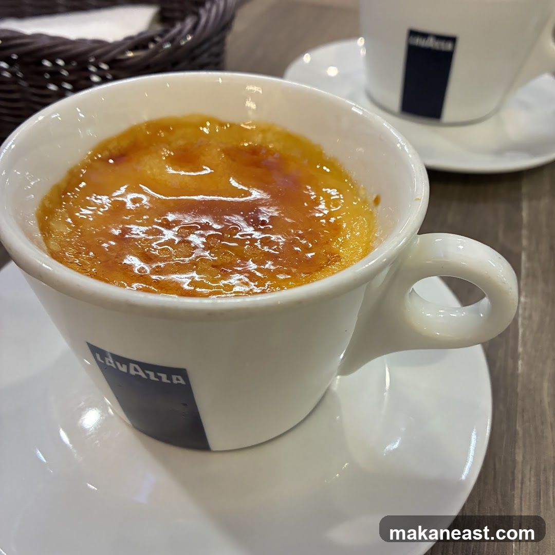 Creme Brulee in a Lavazza Cup