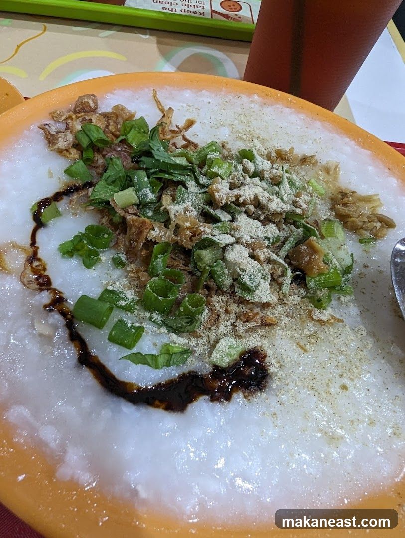 Congee with toppings