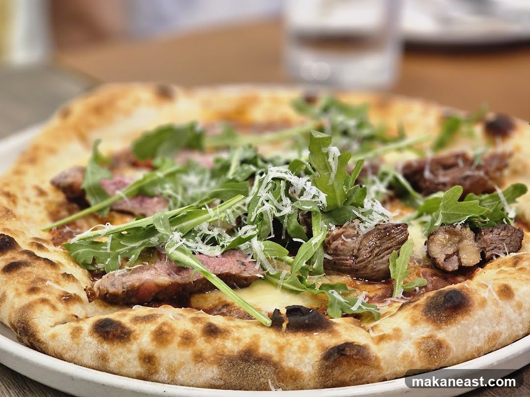Steak and Arugula Pizza