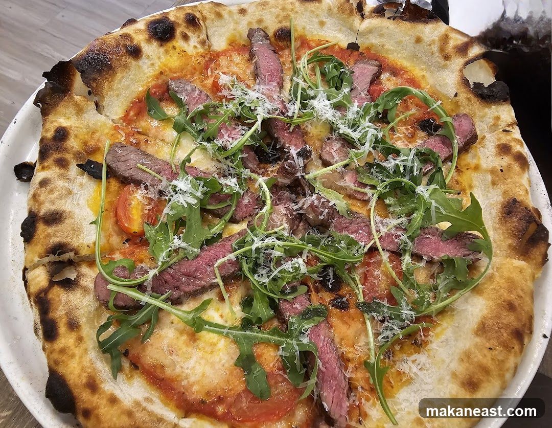 Steak and Arugula Pizza
