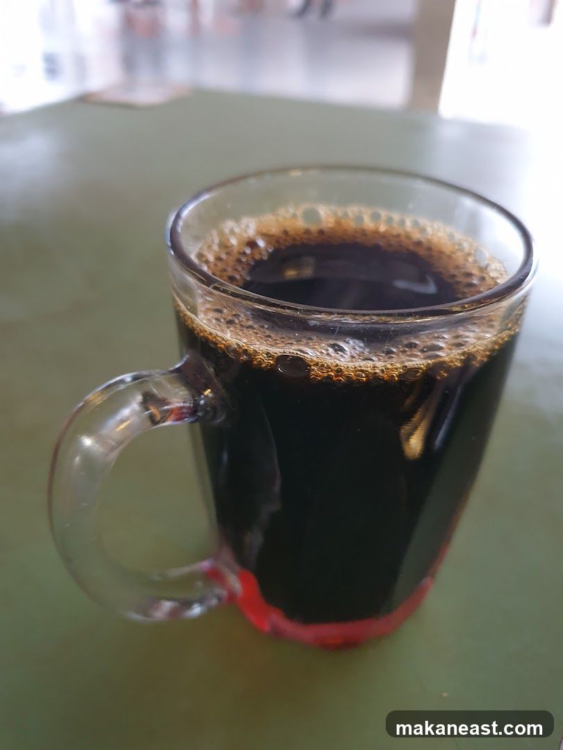 Coffee in a glass mug