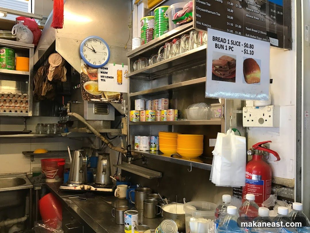 Kitchen Counter with Menu and Supplies