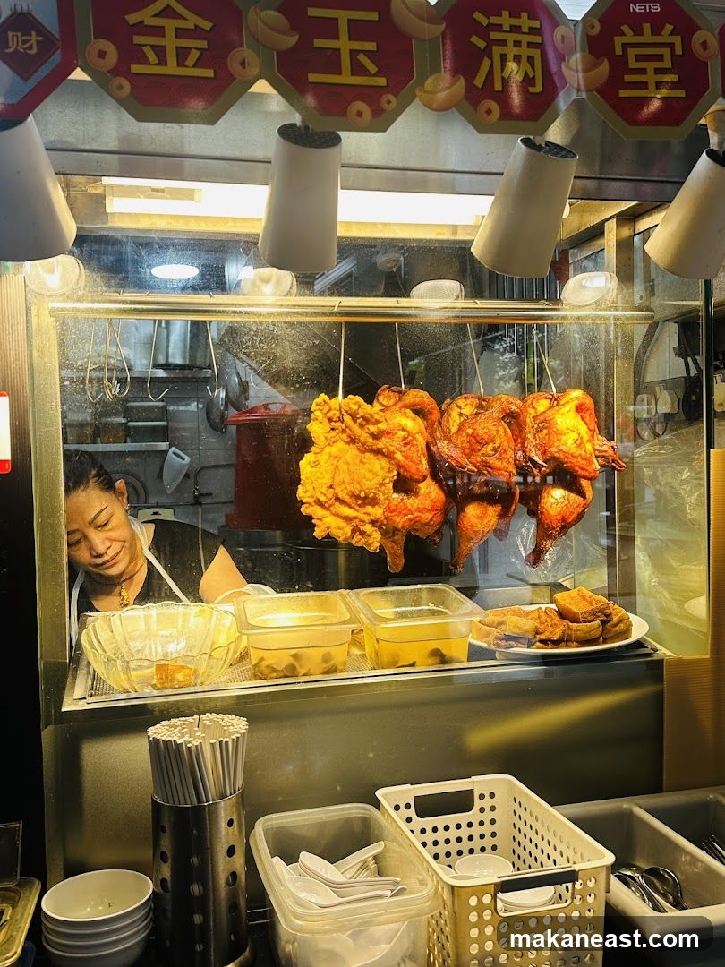 Food Stall with Roasted Chickens