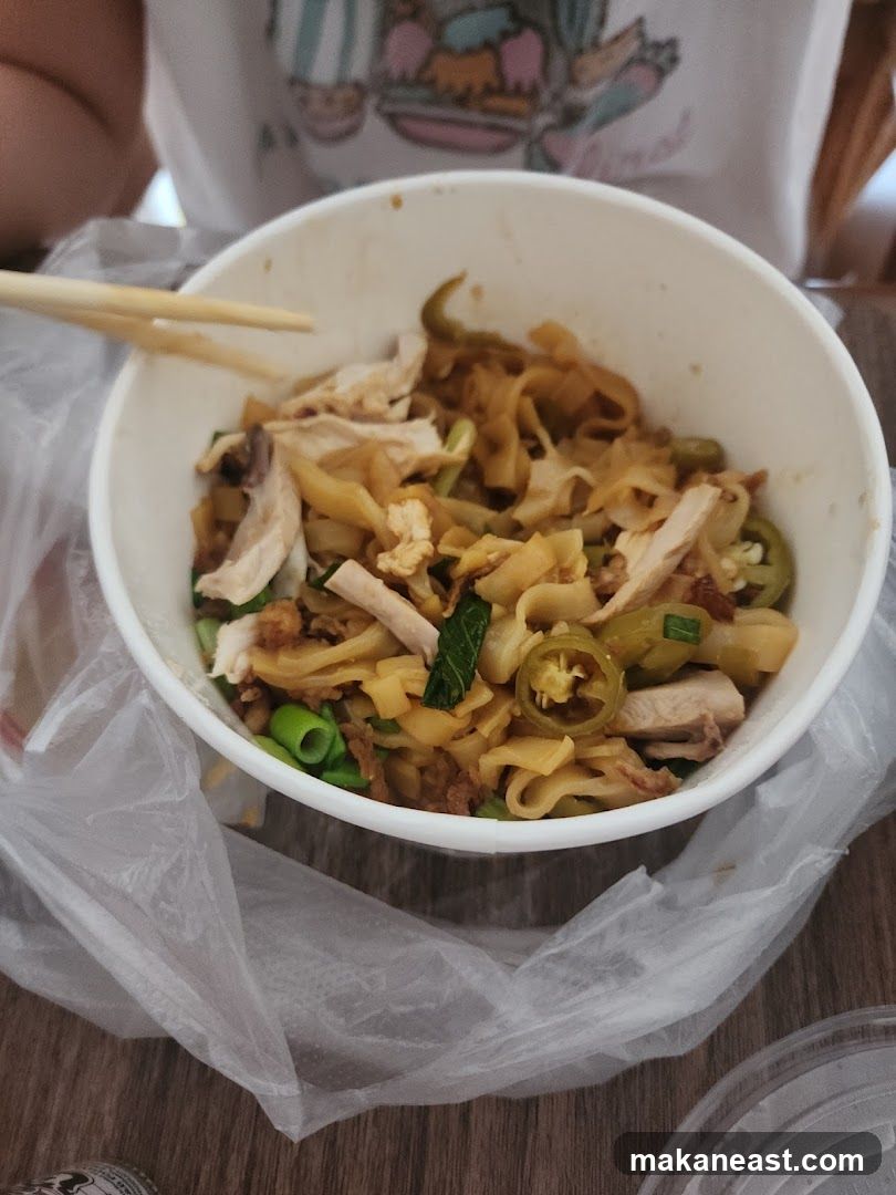 Noodle Dish with Chicken and Jalapenos
