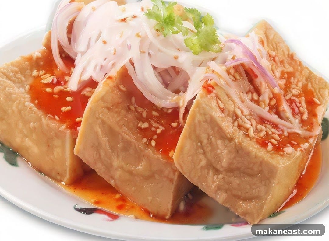 Tofu with Sauce and Onions