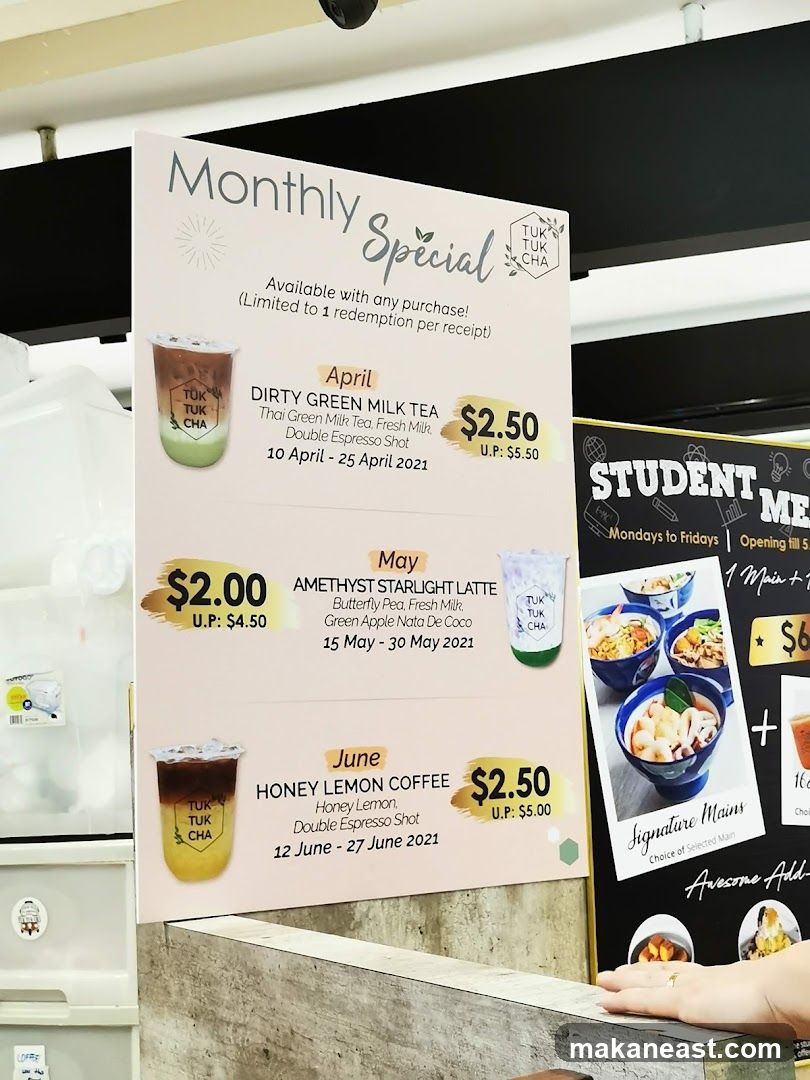 Monthly Specials Menu