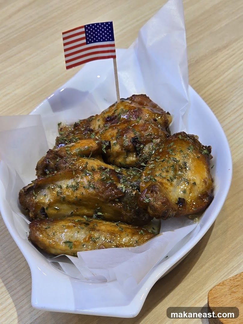 Chicken Wings with American Flag