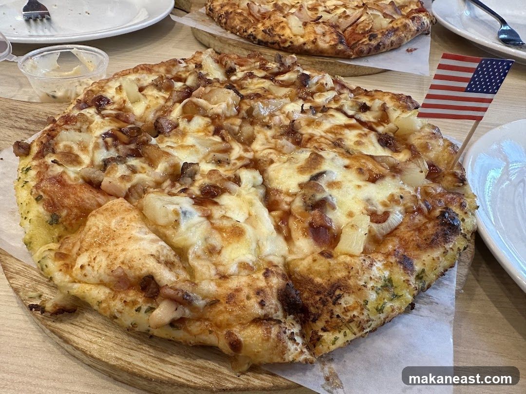 Pizza with American Flag Topper