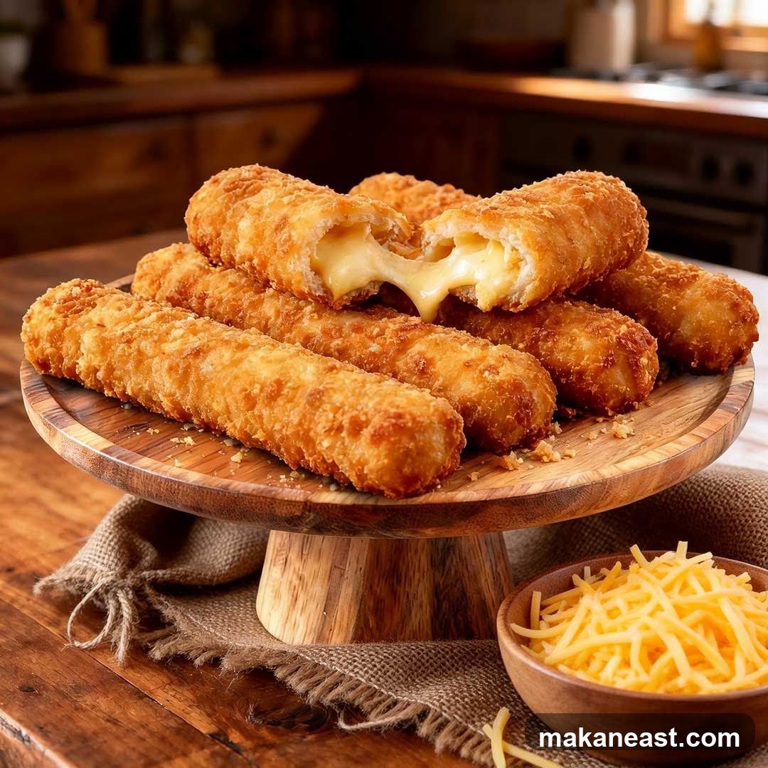 Golden Fried Cheese Sticks