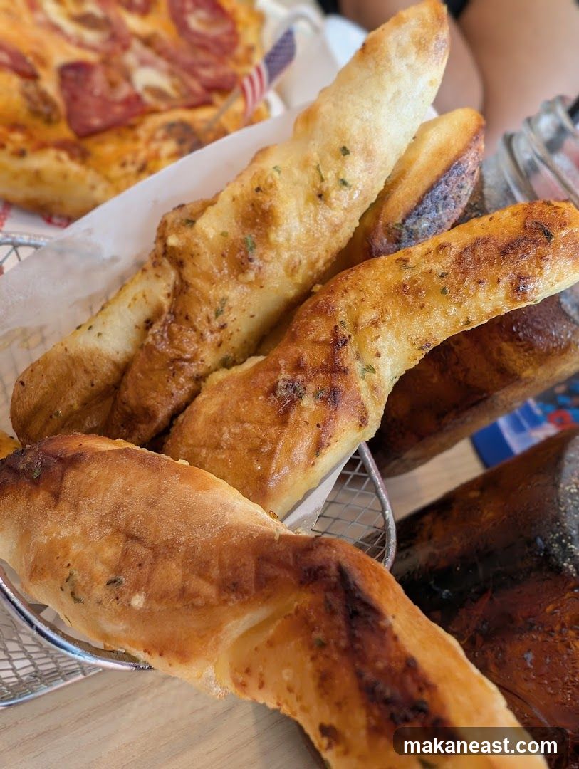 Garlic Breadsticks and Pizza