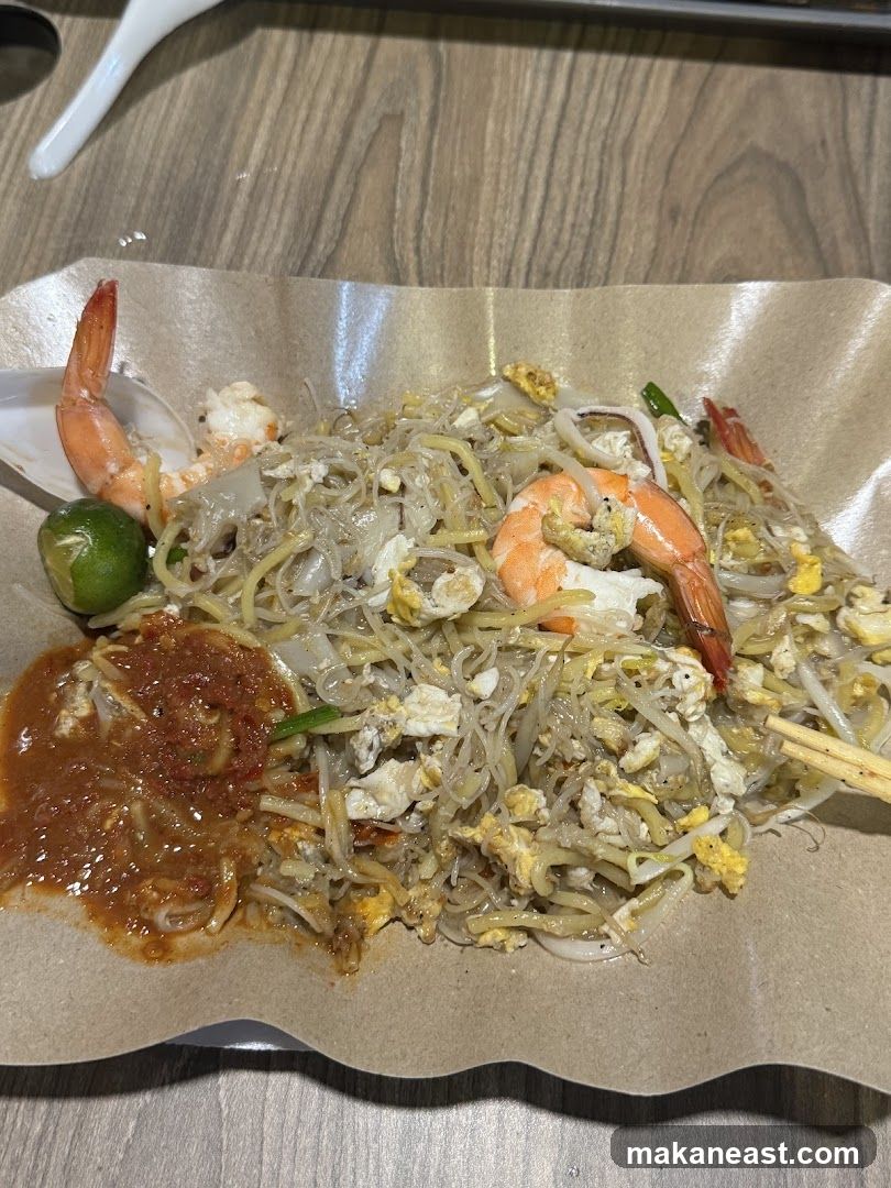 Stir-fried noodles with shrimp