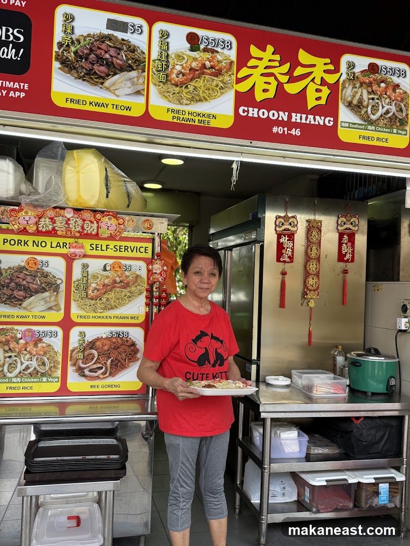 Food Stall with Menu and Staff