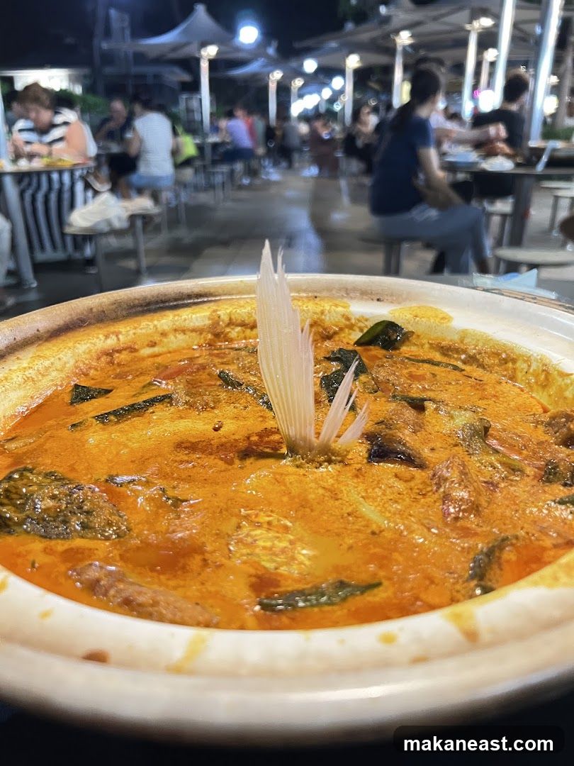 Curry Dish at Outdoor Seating Area