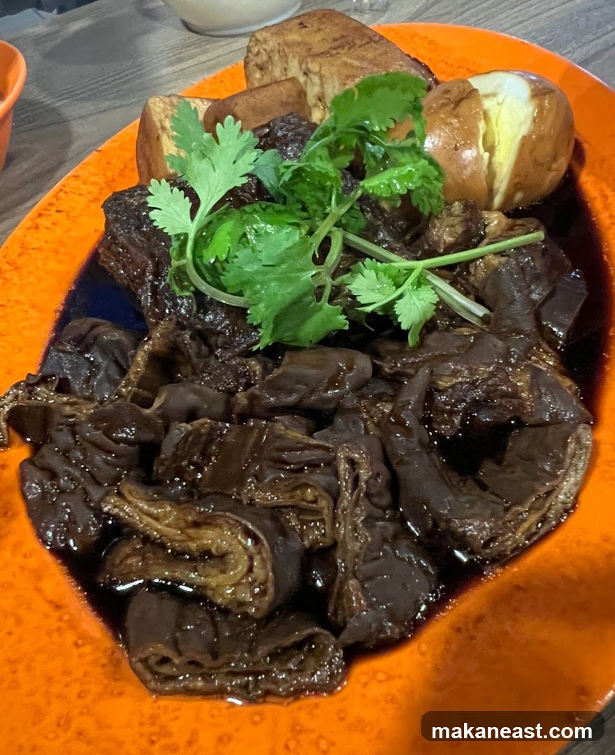 Braised Pork Intestines with Tofu and Egg