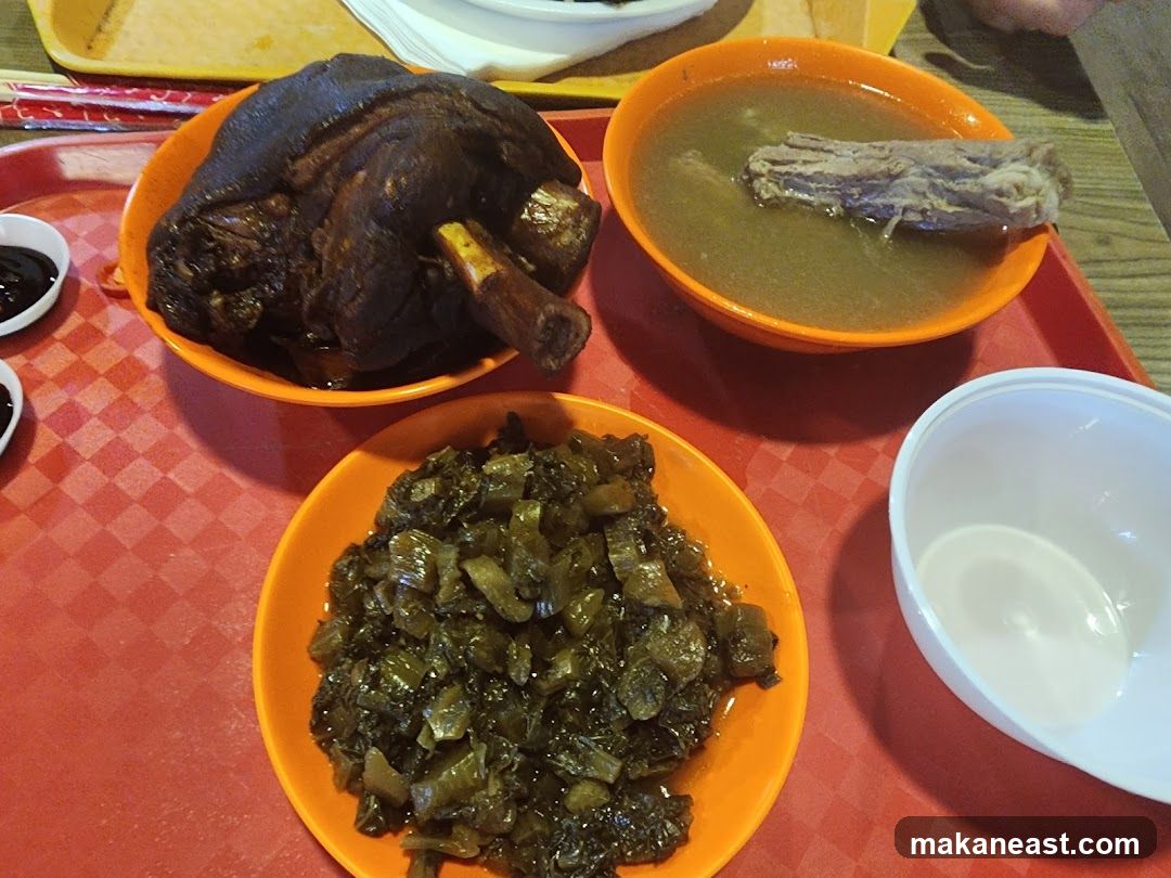 Braised Pork Hock with Pickled Greens and Soup