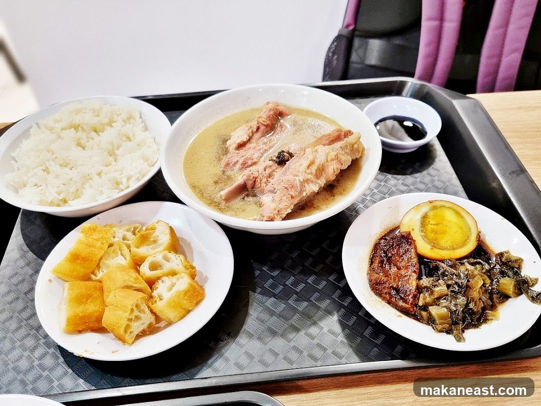 Pork Rib Soup with Rice and Sides