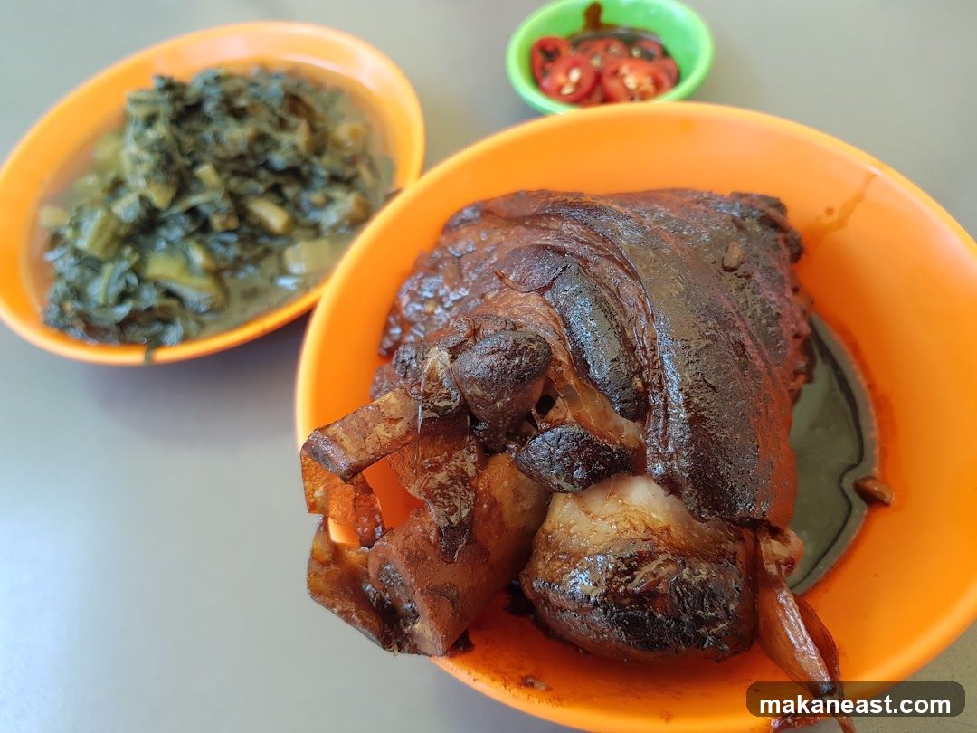 Braised Pork Knuckle with Greens