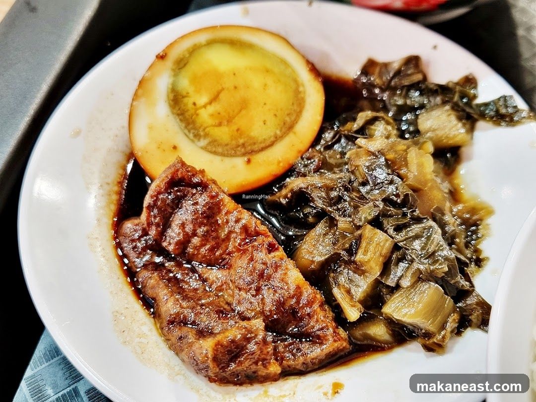 Braised Pork Belly with Preserved Vegetables and Egg