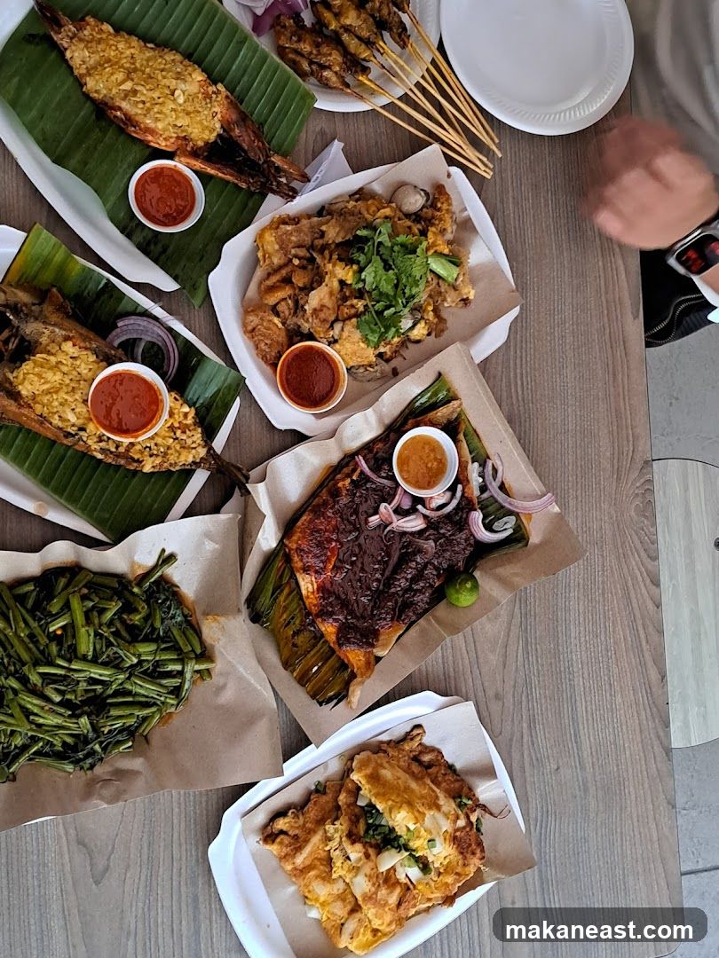 Assortment of Seafood and Vegetable Dishes