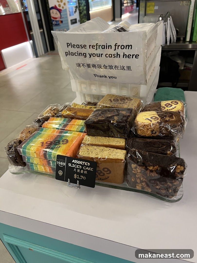 Assorted Sliced Cake Display