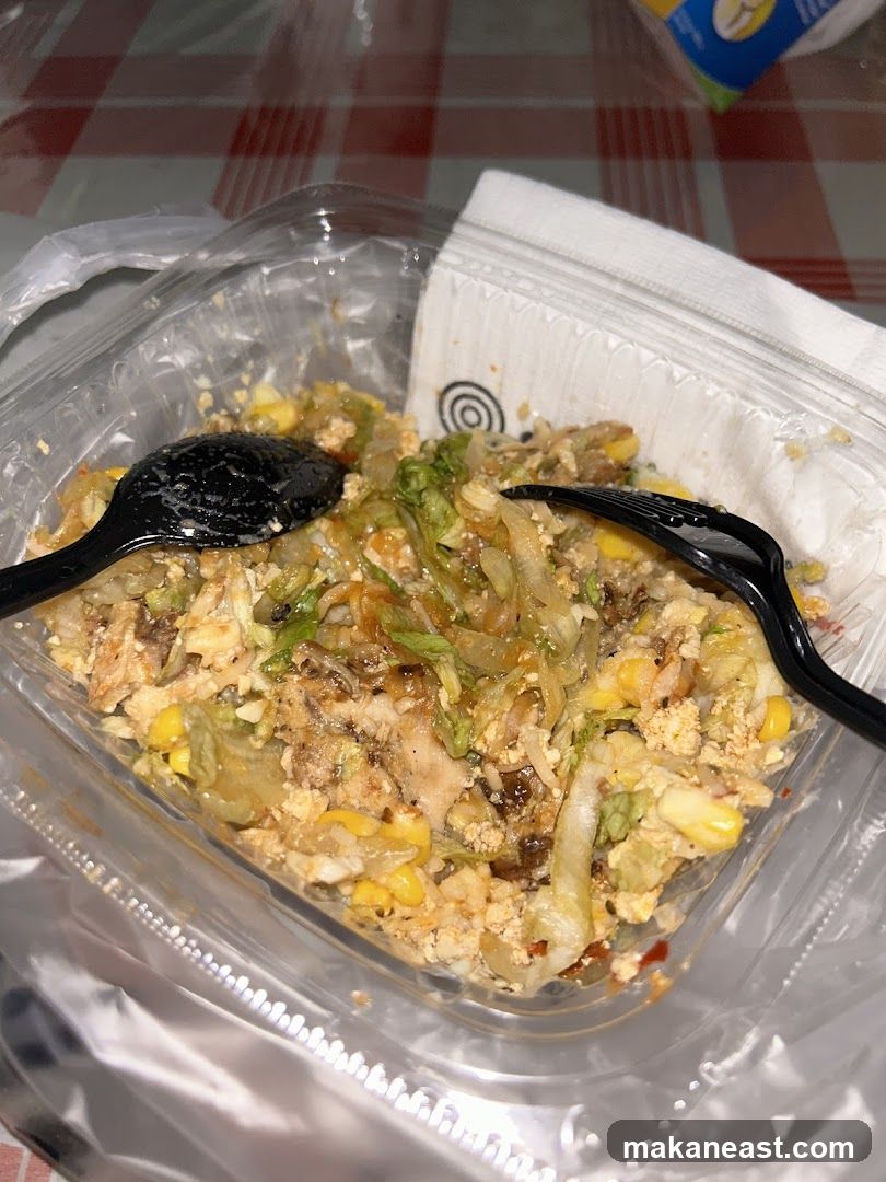Takeout Bowl with Chicken and Vegetables