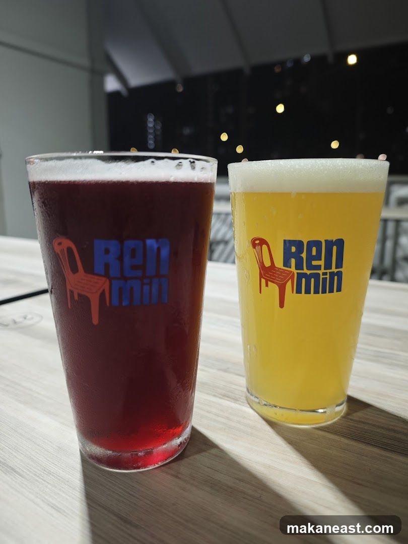 Two glasses of beer