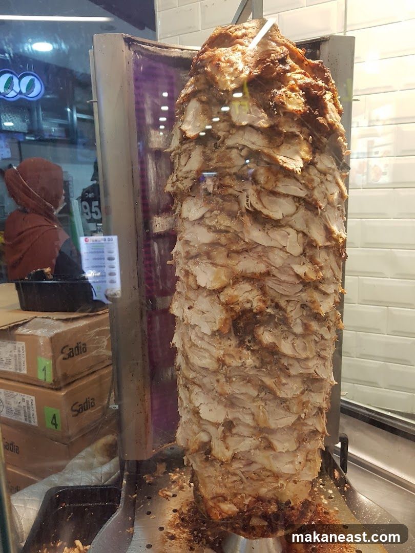 Shawarma Meat on a Vertical Rotisserie