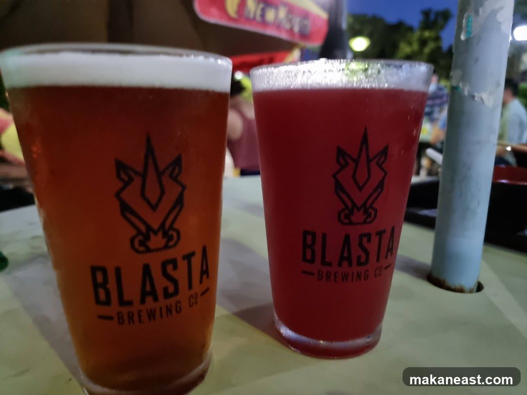 Two glasses of beer