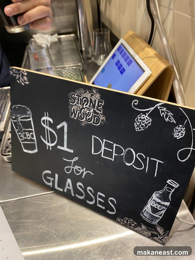 Deposit for Glasses Sign