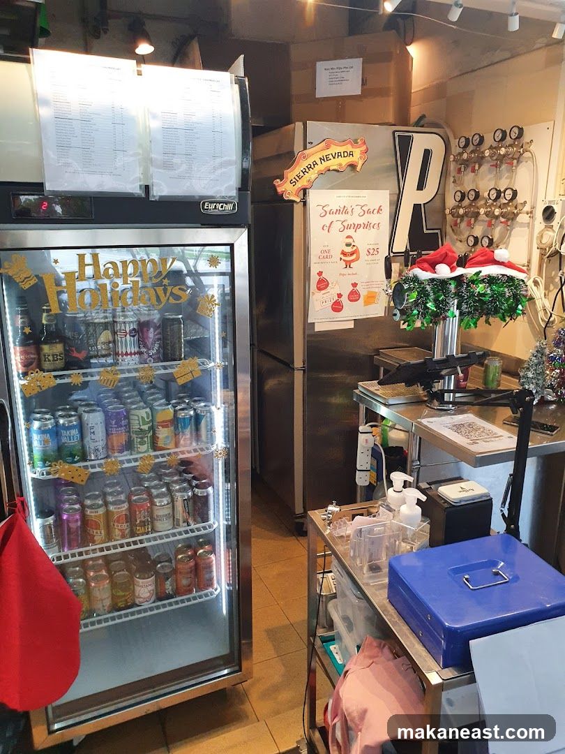 Beer Fridge and Bar Area