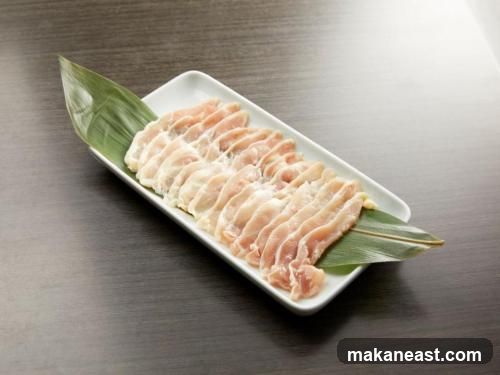 Sliced Raw Chicken