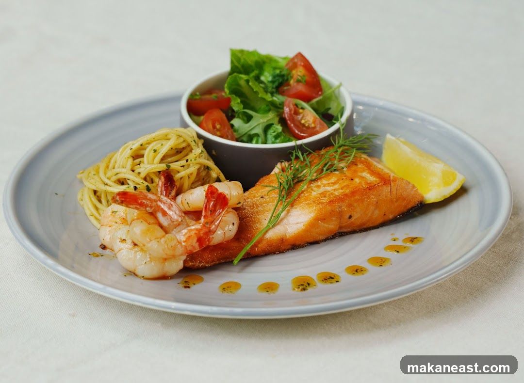 Salmon and Shrimp Plate