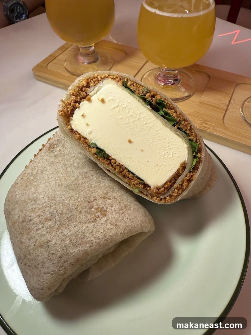 Ice cream wrap with beer