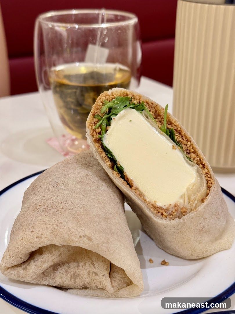 Savory Wrap with Cheese and Greens