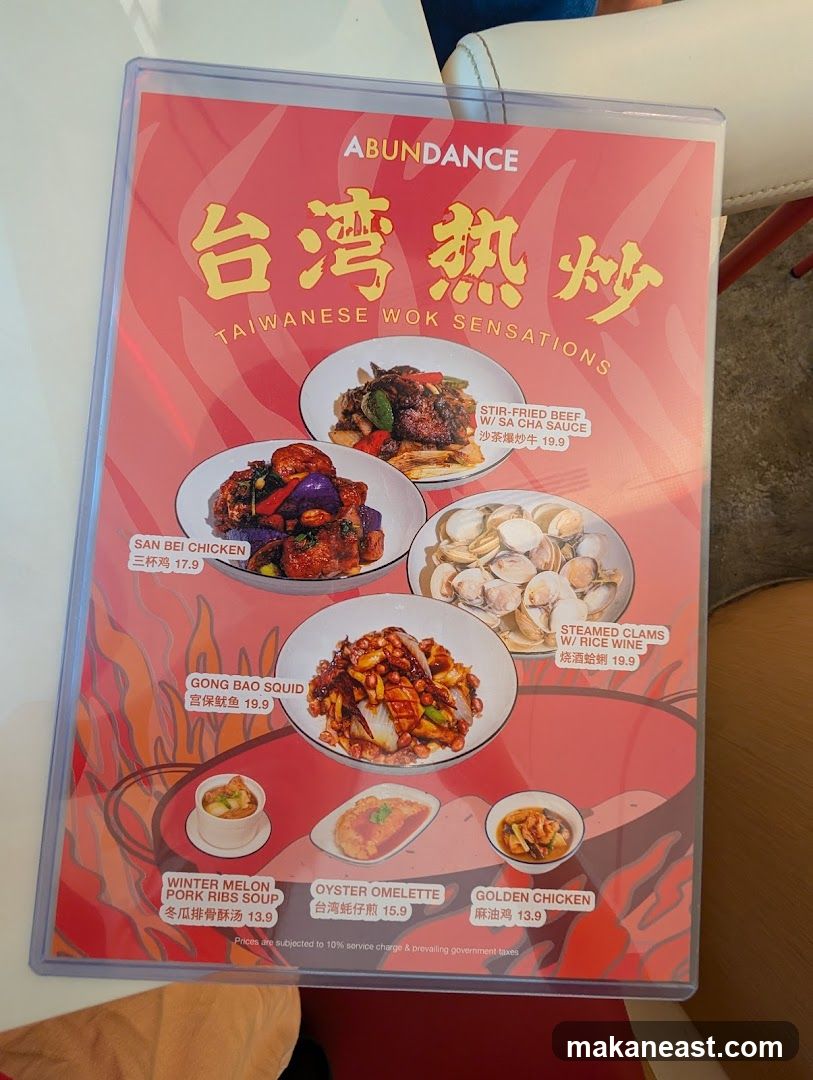 ABUNDANCE TAIWANESE WOK SENSATIONS