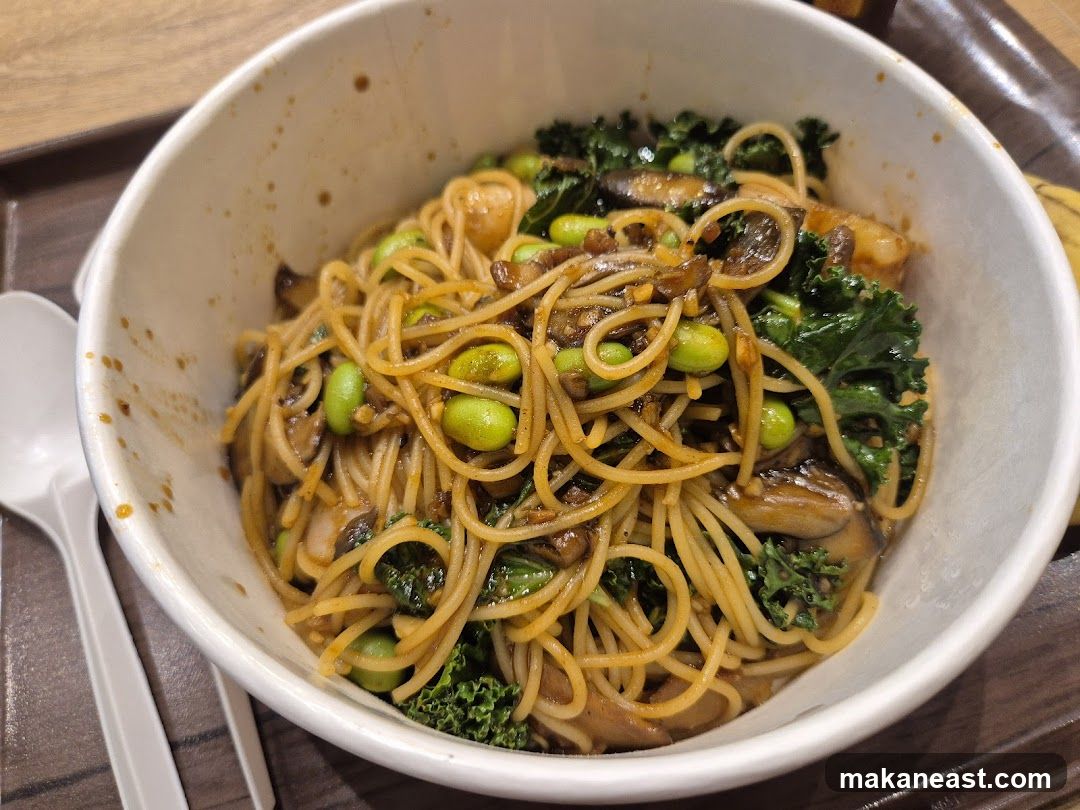 Spaghetti with Edamame and Kale