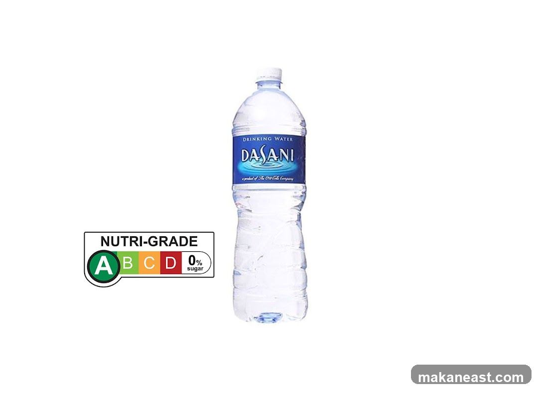 Dasani Drinking Water Bottle with Nutri-Grade Label