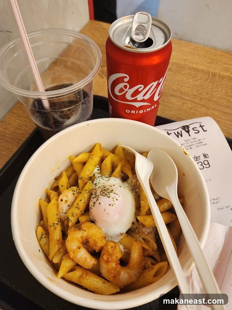 Pasta with Shrimp and Egg