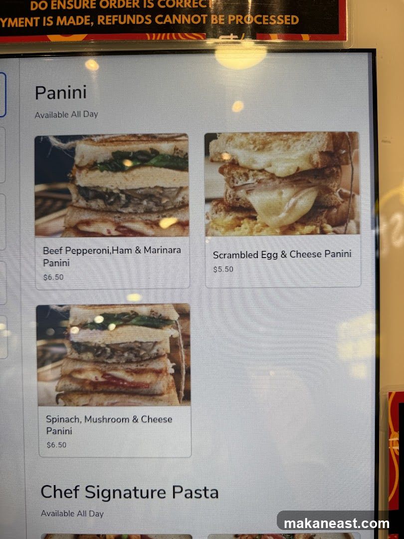 Panini Menu