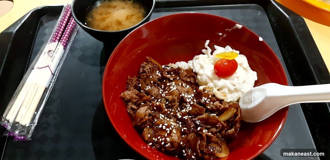 Beef Bowl with Miso Soup