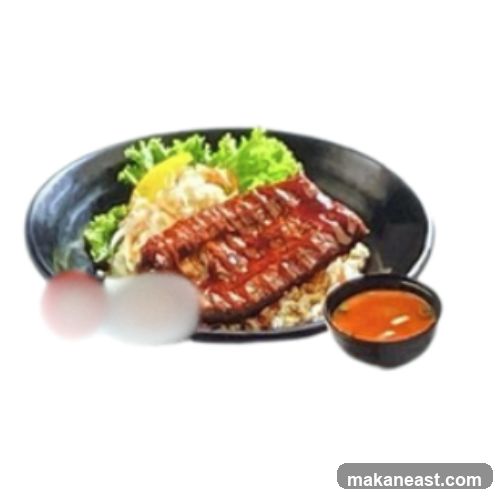 Grilled Ribs with Rice and Soup