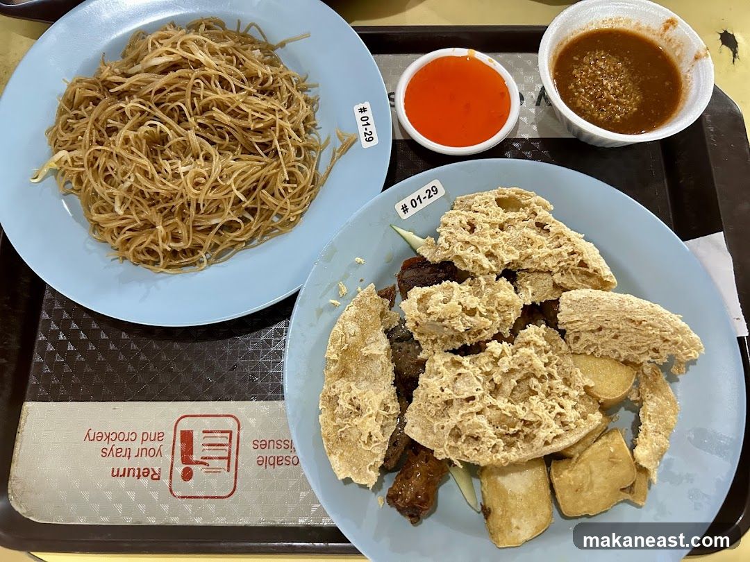Fried Food Platter and Noodles