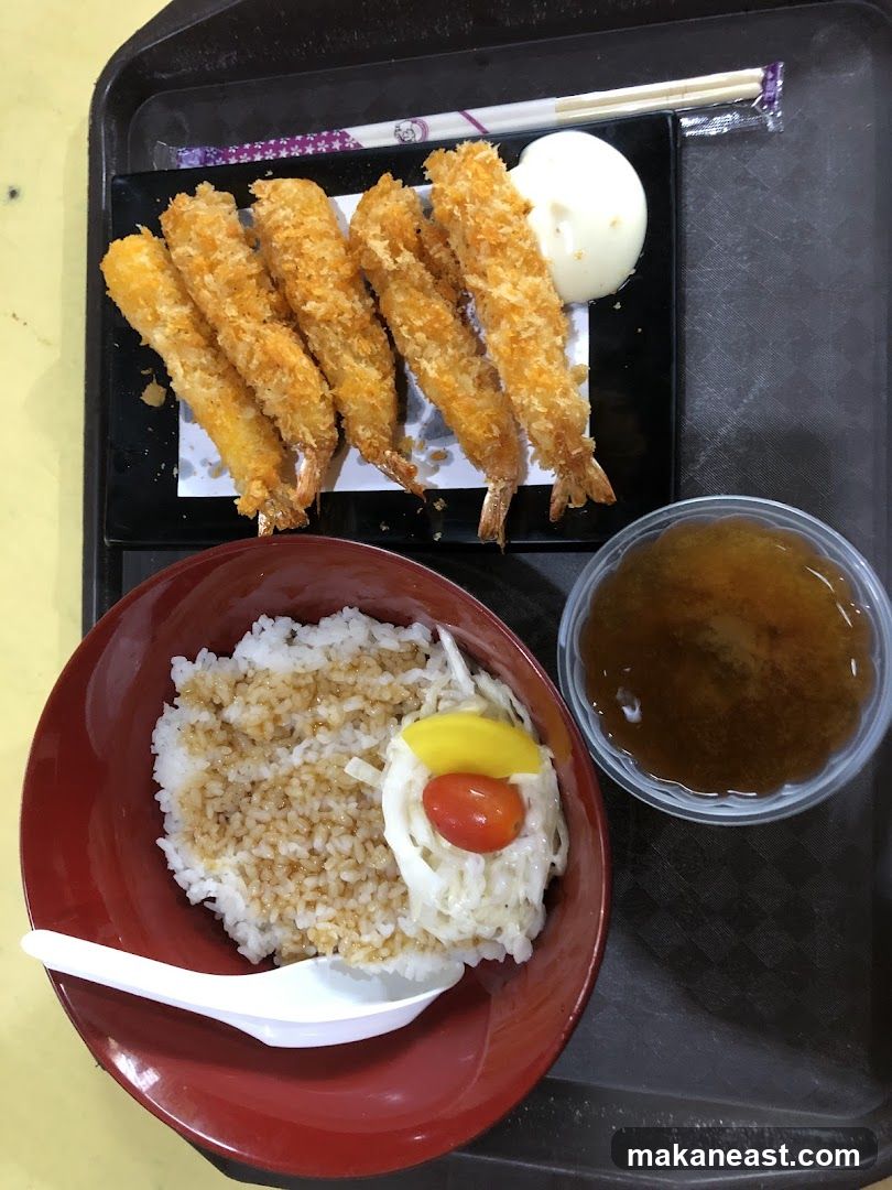 Fried Shrimp and Rice Meal
