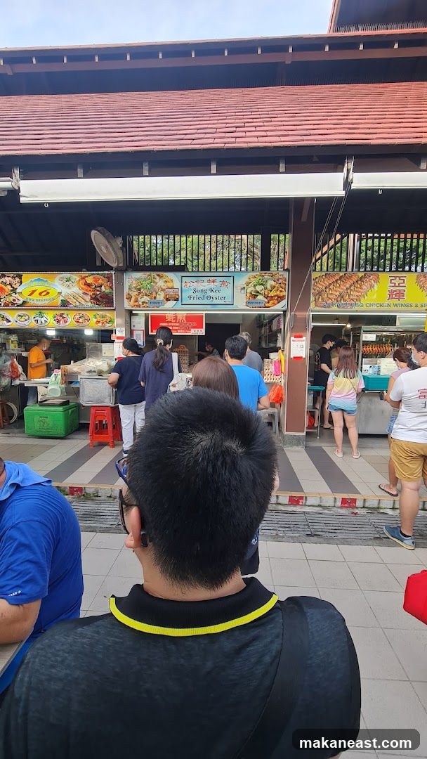 Food stalls with customers