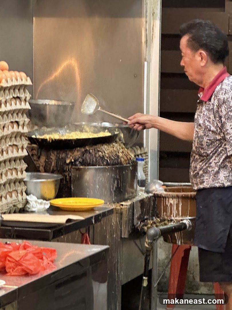 Cook preparing food