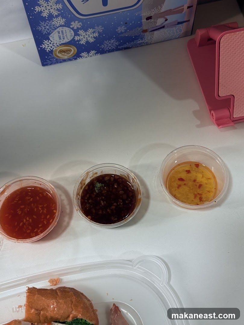 Condiments and Sandwich