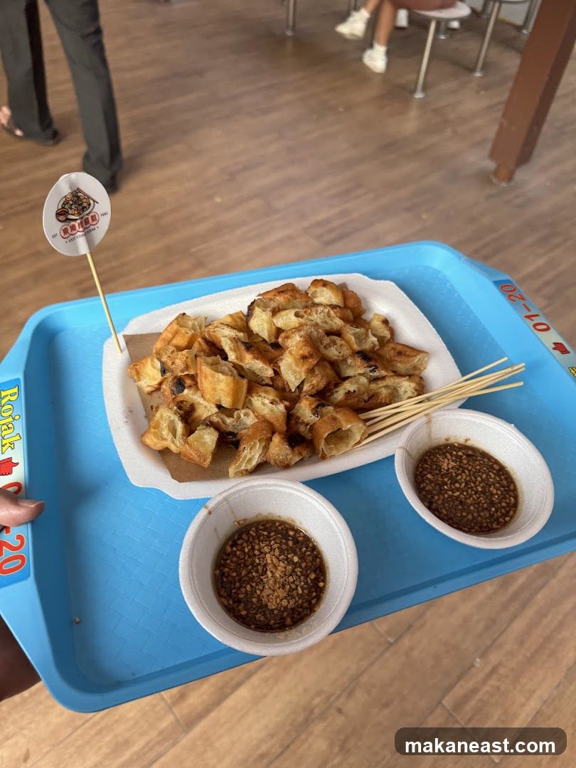 Fried dough sticks with dipping sauce