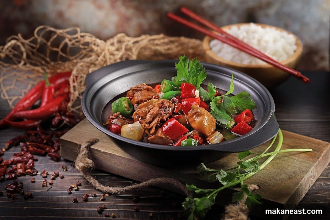 Spicy Chicken Dish with Rice