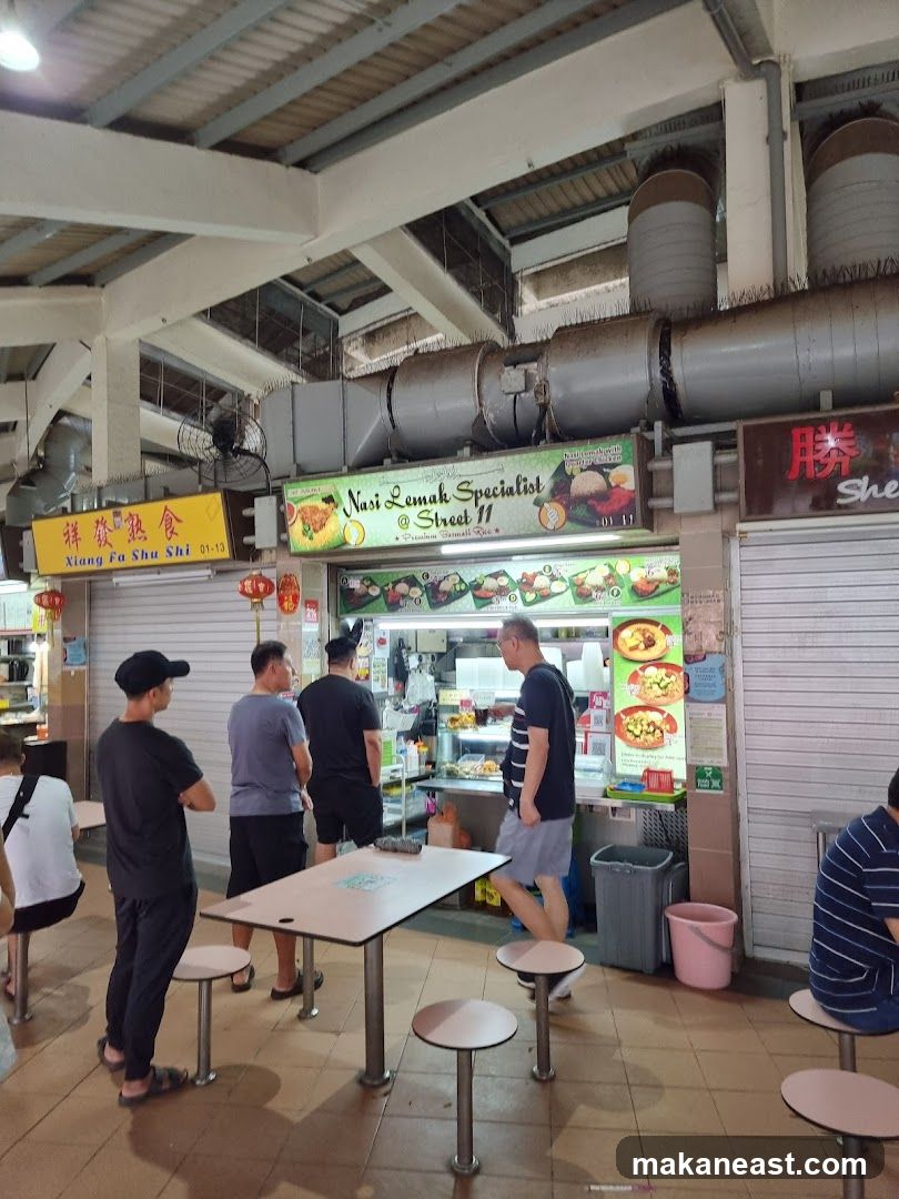Food Stall with Customers